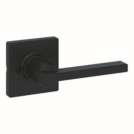 Kwikset Casey Lever Half Dummy with Square Rose Matte Black Finish 488CSLSQT-514
